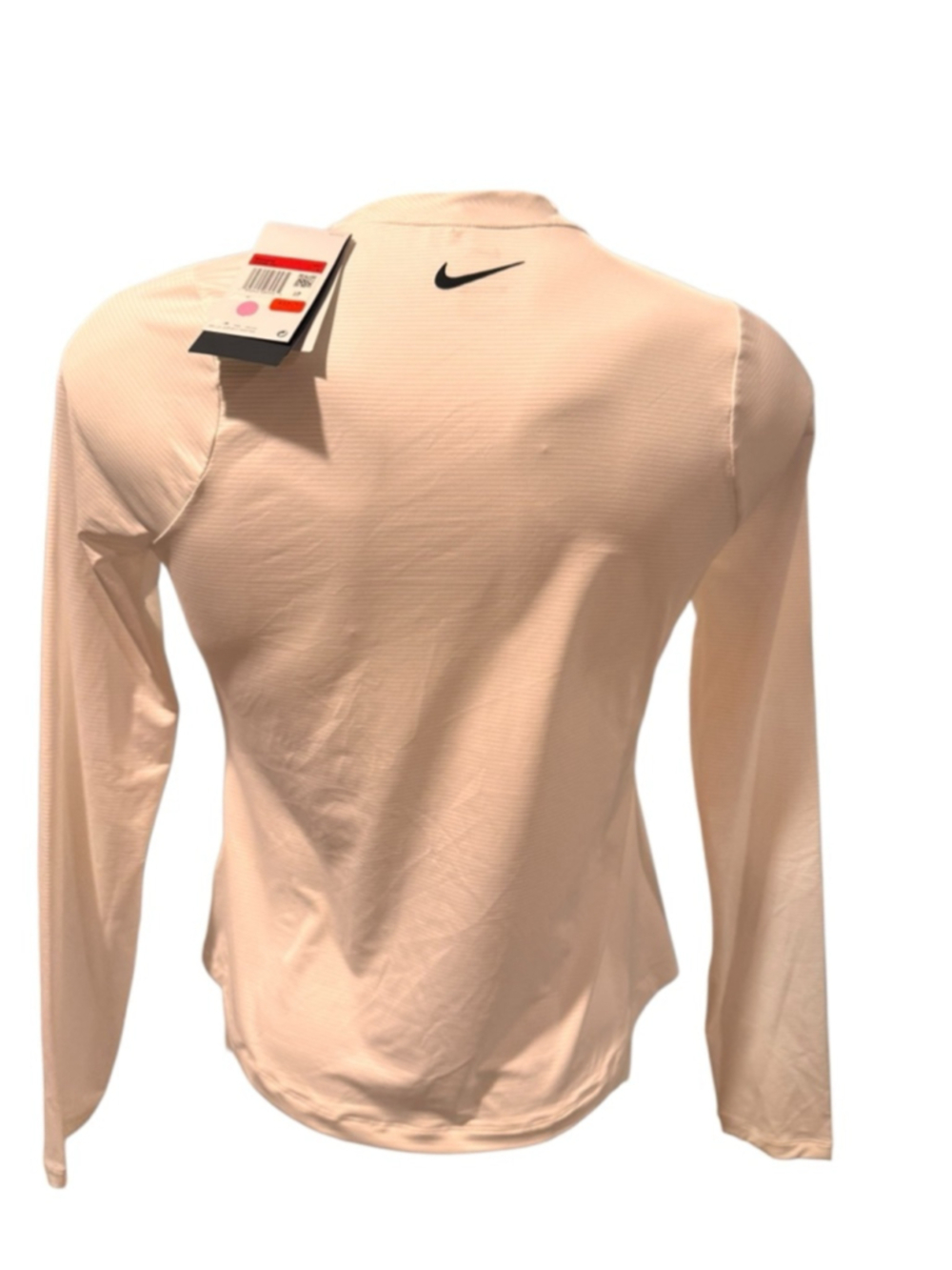 Women's Nike Long Sleeve Tee L White Black - Picture 3 of 4